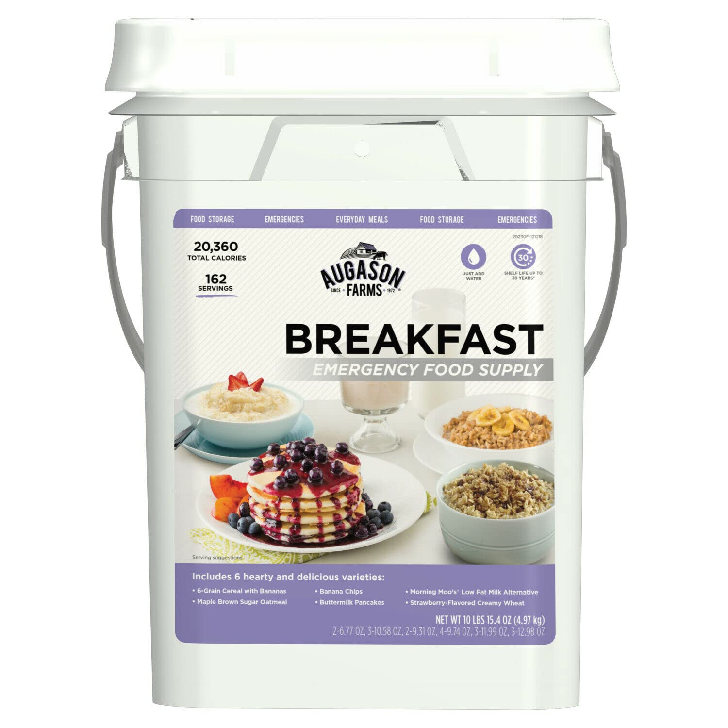 Augason Farms Breakfast Emergency Food Supply 4 Gallon Pail  Butter Powder 2 lbs 4 oz No. 10 Can