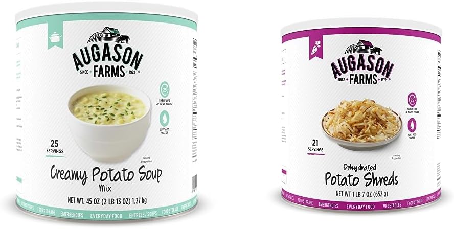 Augason Farms Creamy Potato Soup Mix #10 Can 45 Oz  Dehydrated Potato Shreds 1 lb 7 oz (pack of 1)