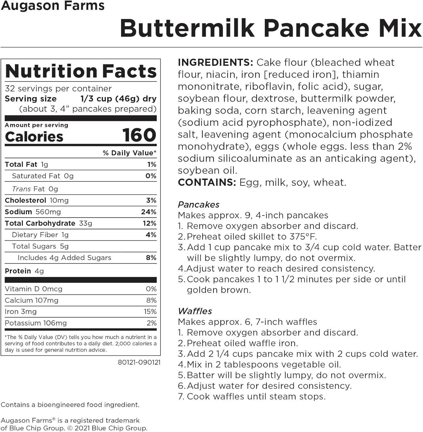 Augason Farms Orange Delight Drink Mix 5 lb. 11 oz Buttermilk Pancake Mix 3 lbs 4 oz #10 Can