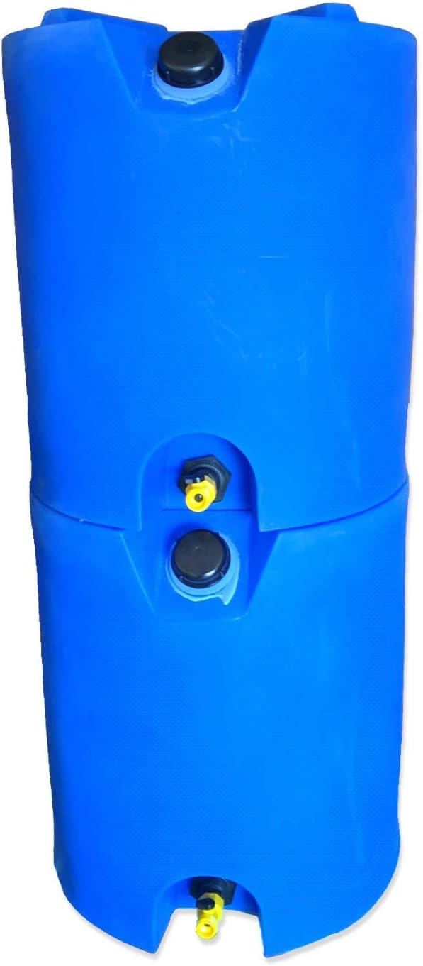 30 Gallon Stackable Emergency Water Storage Tank - 2 Tanks  Water Treatment Kit- BPA Free Food Grade Plastic - Survival Supply Barrel - Portable  Reusable