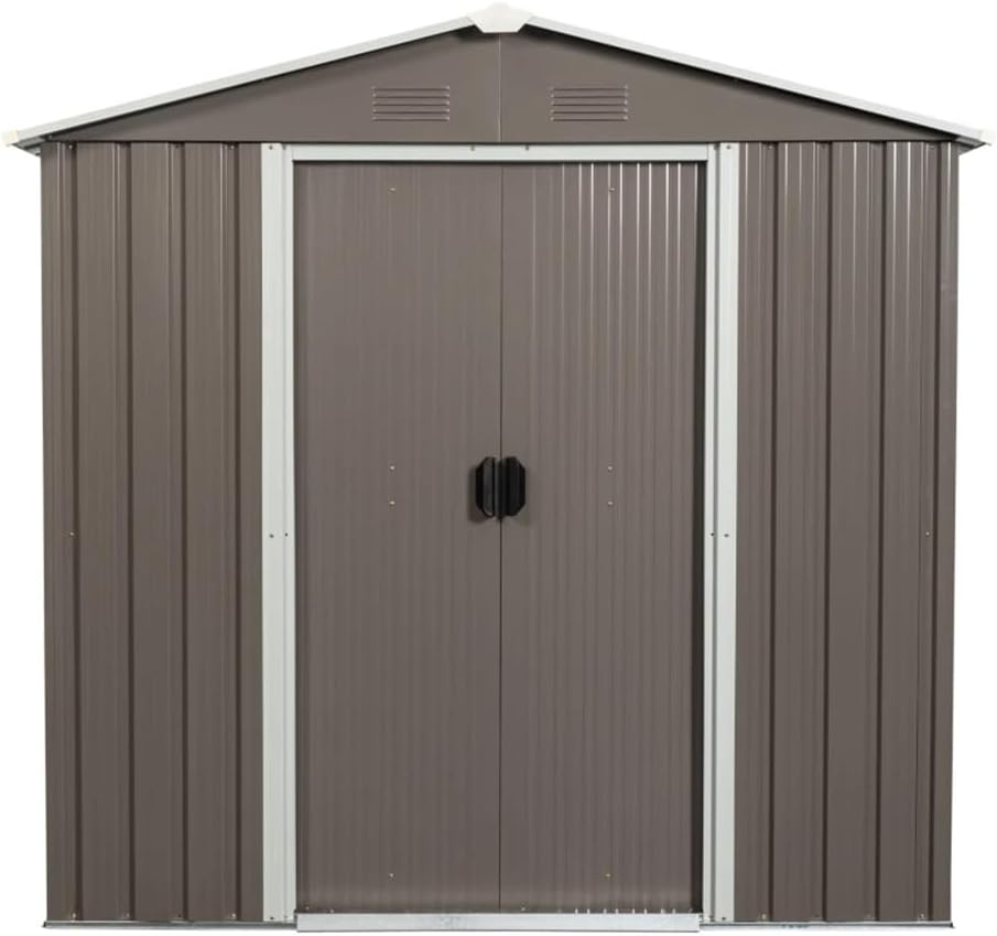 DCOT 6ft X 5ft Outdoor Metal Storage Shed Gray