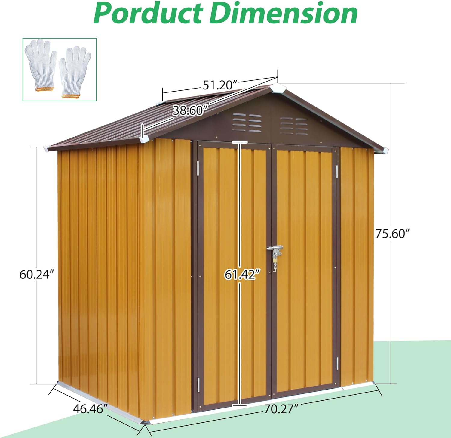 Lovtimber Sheds  Outdoor Storage Clearance 11 x 12.5 with Galvanized Steel Frame  Windows, Metal Garden Shed with Waterproof, Lockable Door for Patio Lawn, Backyard Dark Gray