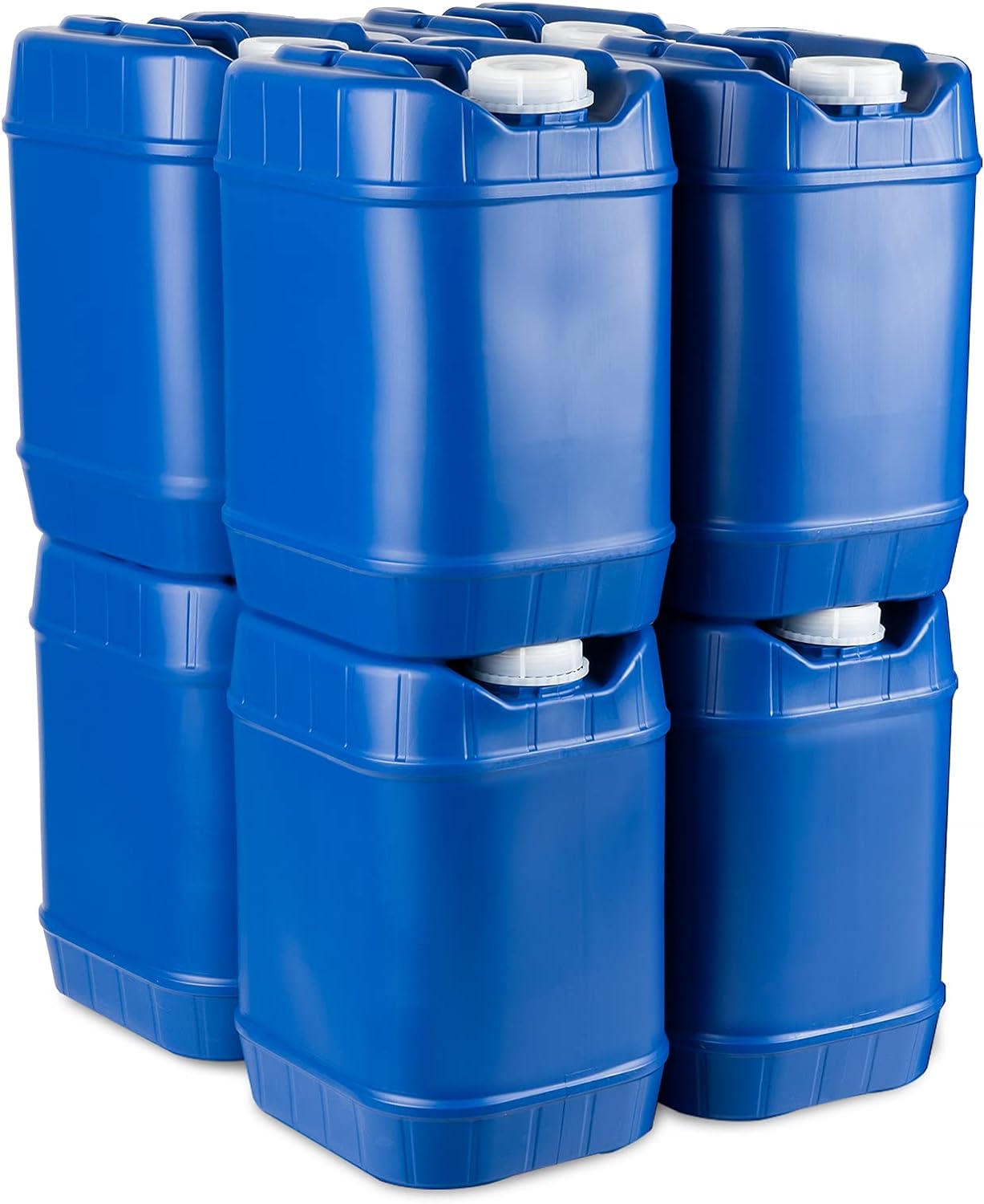 Saratoga Farms 5-Gallon Stackable Water Storage Containers, Emergency Water Storage for Camping and Disaster Preparedness, 40 Gallons