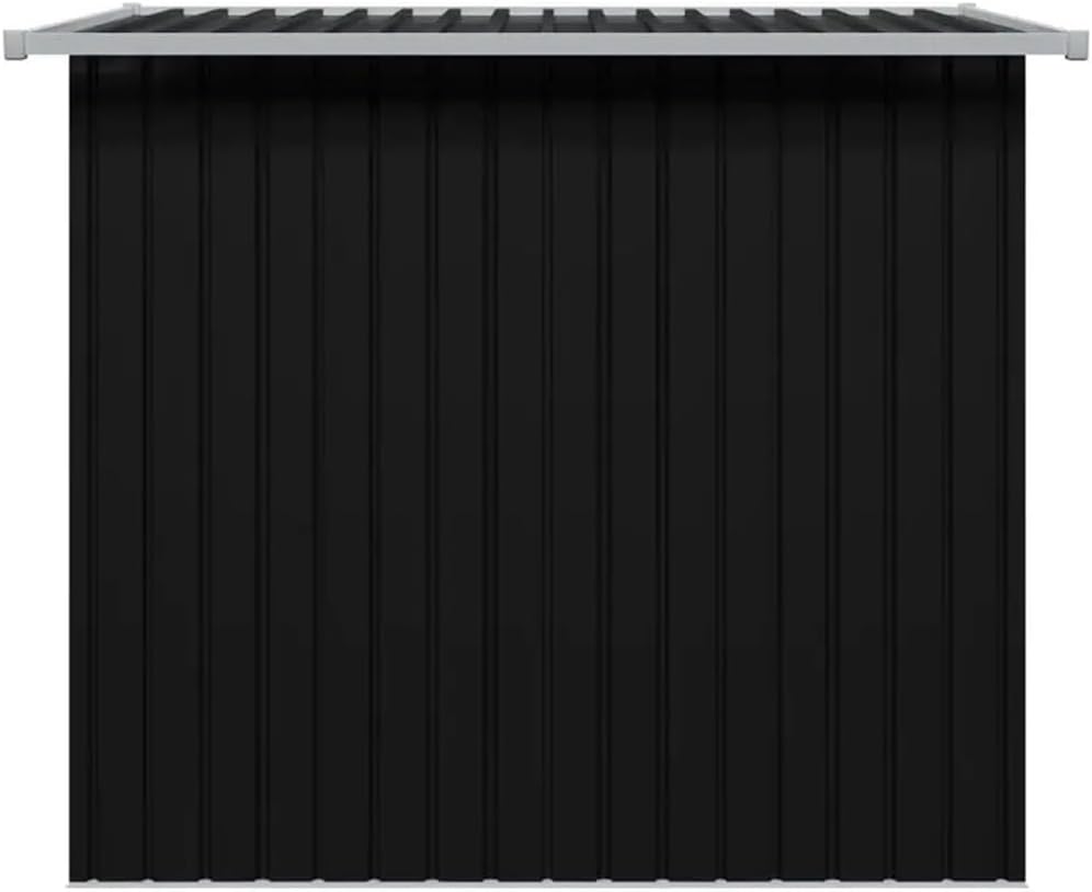 TKFDC Wind and Rain Resistant Black Metal Garden Shed Outdoor Storage Outdoor Utility Room Tool Room Mobile Room 190x124x81cm