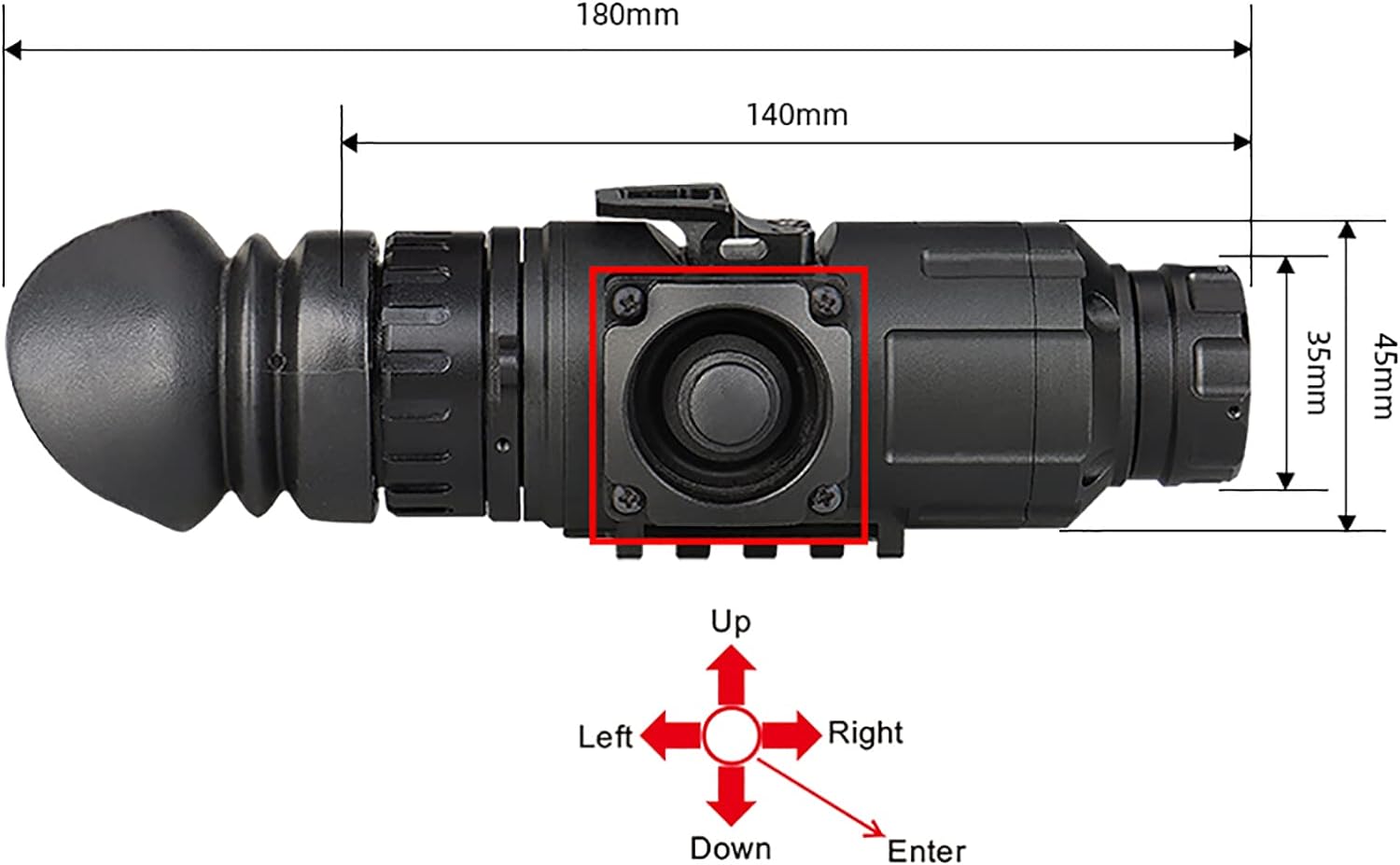 Toy Level High-Performance 1-8X Digital Monucular 0.4 inch Night Vision M250HD with IR lED IP67 Level- FOV:21.5 ° X 12° for Hunting/CS Game(Colors/BW/Red/Green Mode)