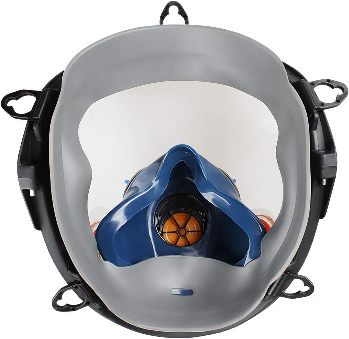 KISCHERS Reusable Full Face Respirator Large Against Dust/Organic Vapors/Smells/Fumes/Sawdust/Asbestos Suitable for Painting,Staining,Car Spraying,Sanding Cutting