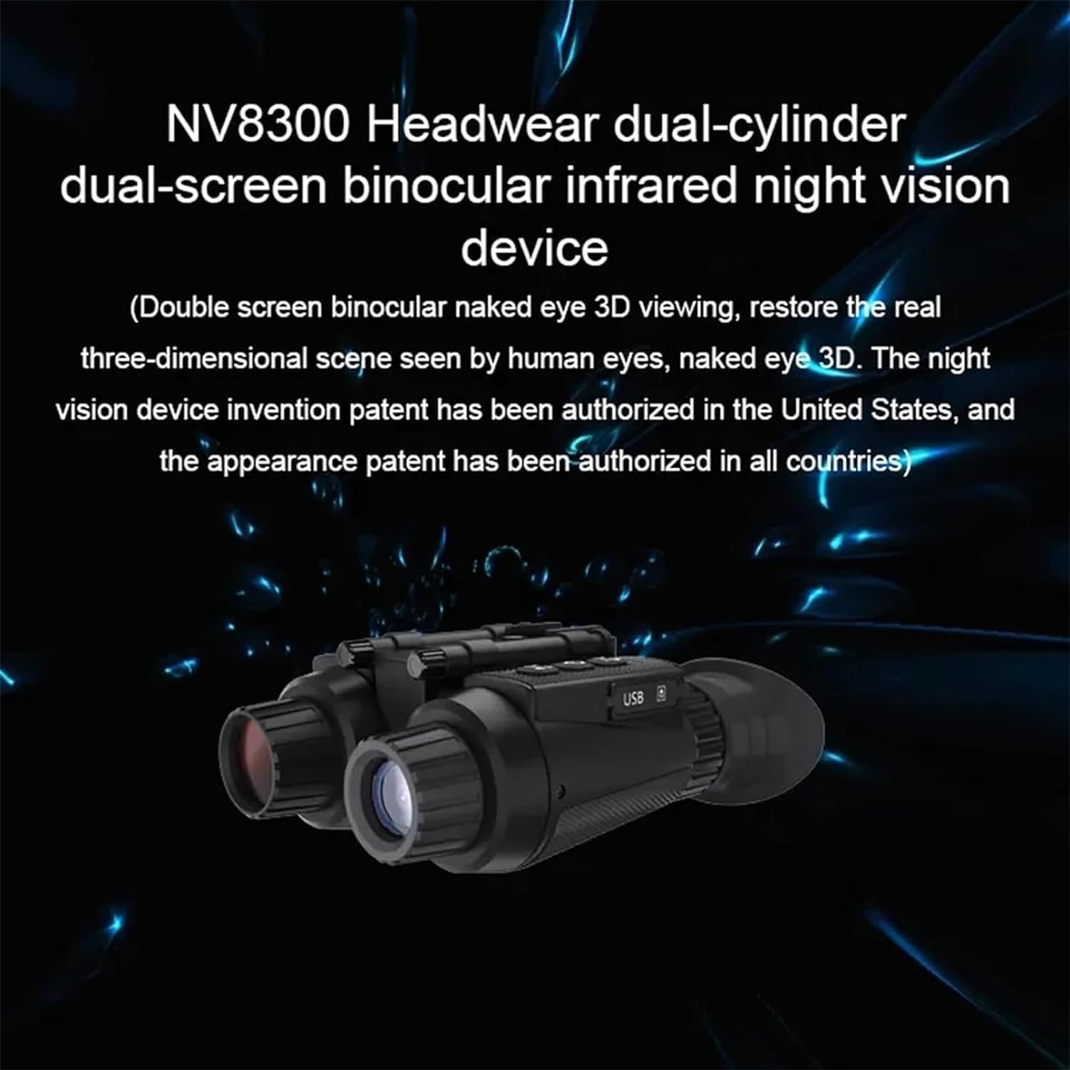 Night Vision Goggles with 32GB Memory Card for Adults Helmet, Military Tactical 4K Digital Infrared Binoculars for Hunting Wildlife Observation Surveillance