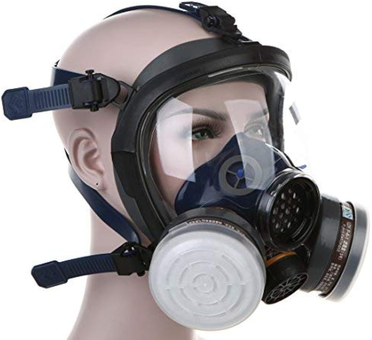 UOPASD Full Face Respirator Mask,Gas Mask Protect Against Harmful Gas,Dust,Chemicals, Safety Mask with Active Carbon Filter