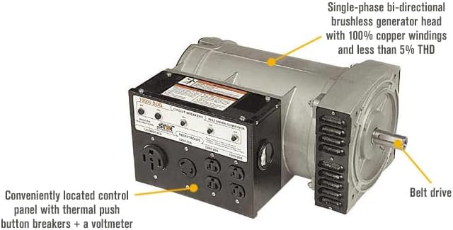 NorthStar Belt Driven Generator Head - 10,000 Surge Watts, 9,600 Rated Watts, 18 HP Required